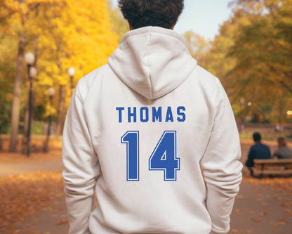 Custom Name and Number Football Hoodie