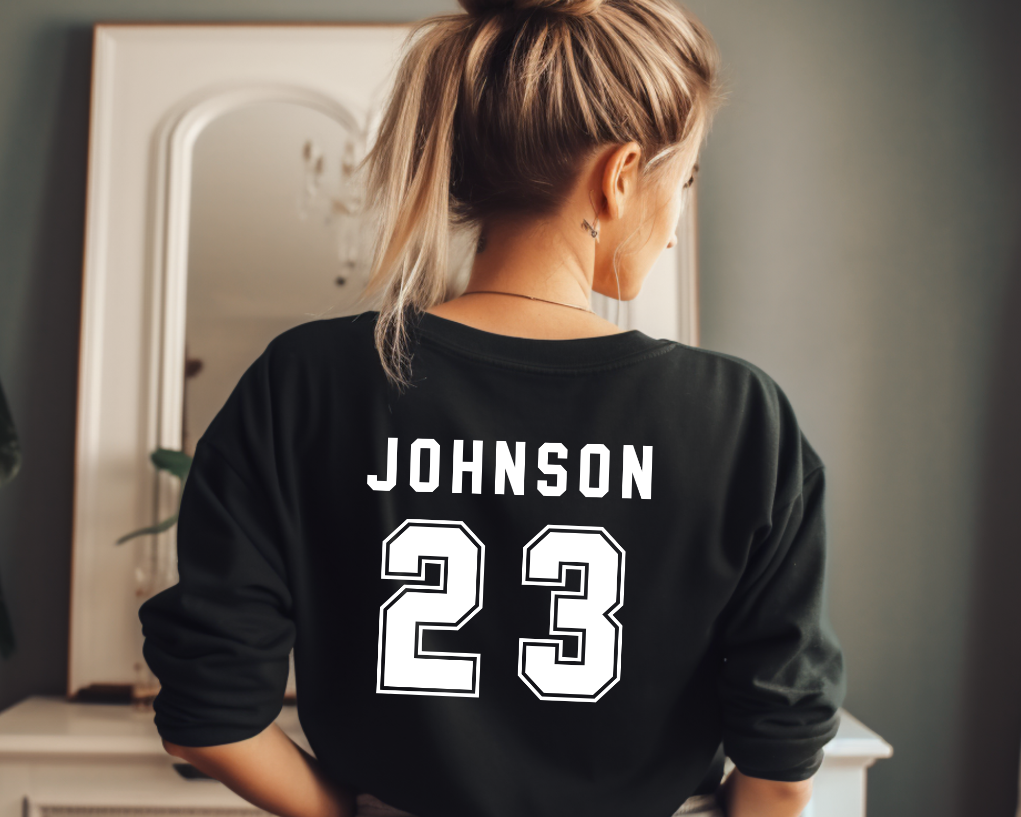 Name and Number Baseball Sweatshirt