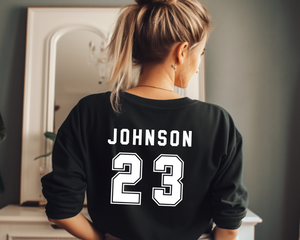 Name and Number Baseball Sweatshirt