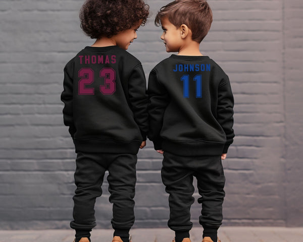 Name and Number Baseball Sweatshirt Youth Size