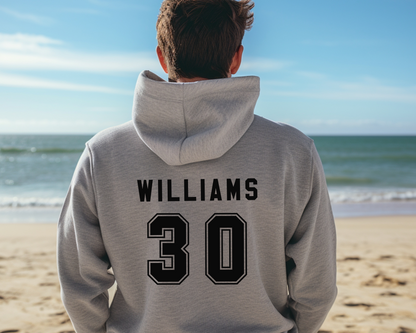 Custom Name and Number Football Hoodie