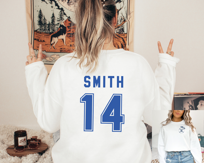 Name and Number Baseball Sweatshirt