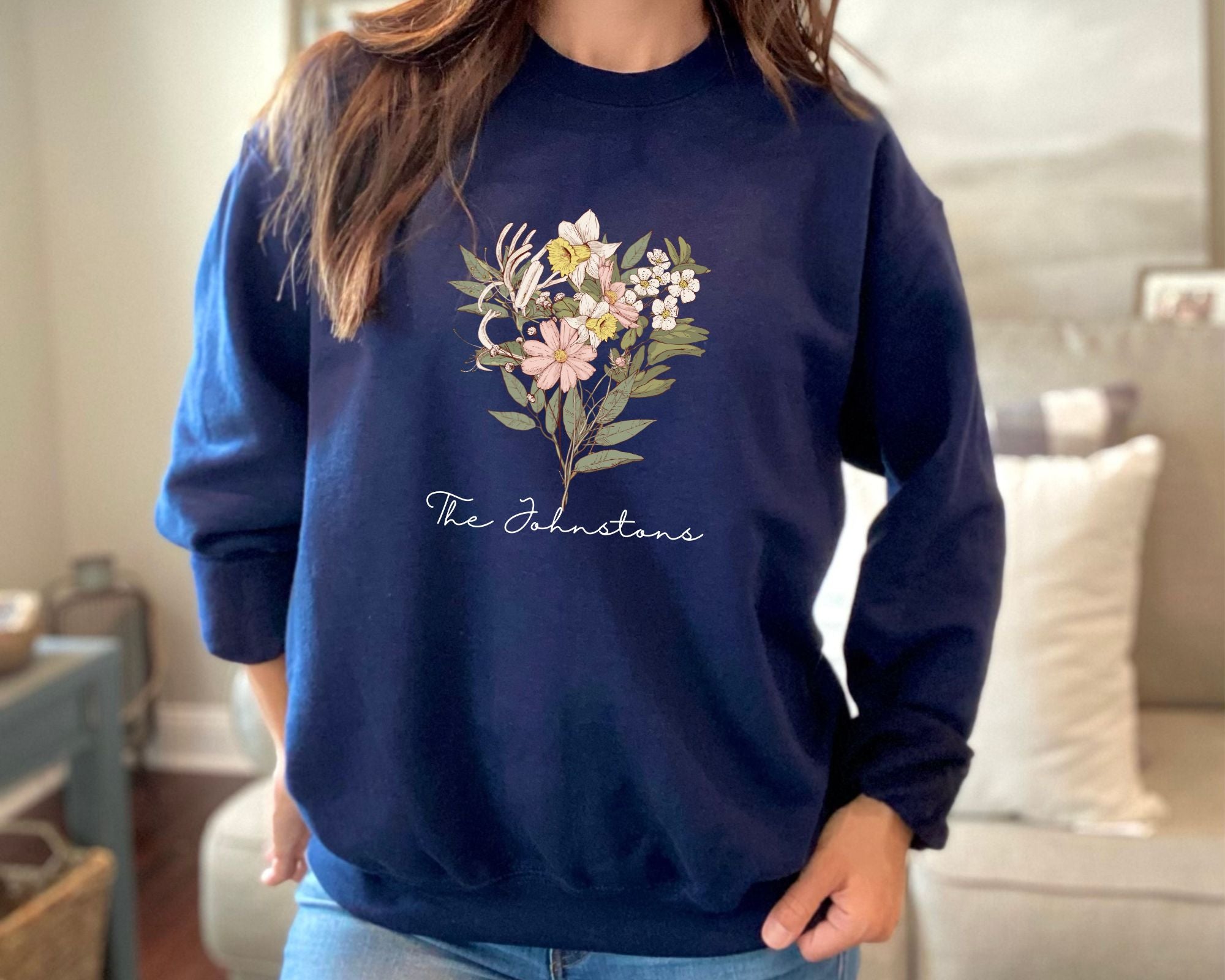 Custom Flower Bouquet Sweatshirt