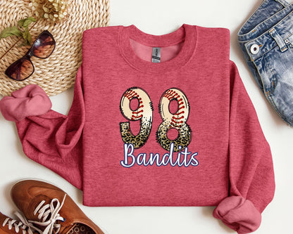 Bandits Baseball Distressed Number Sweatshirt