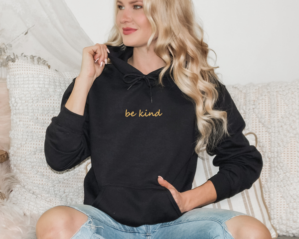 Simple Saying Trendy Embroidered Hoodie