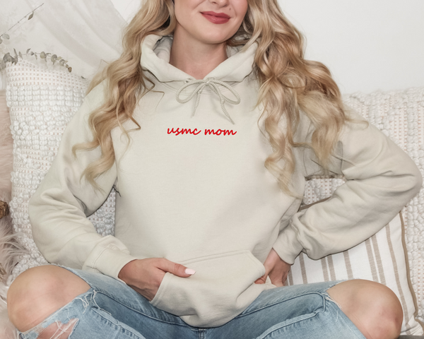 Military Mom/Wife Embroidered Hoodie