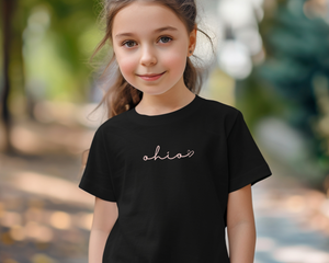 Cursive State Tee Youth Size