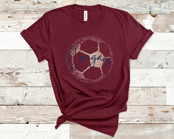 Personalized Faded Soccer Ball Tee