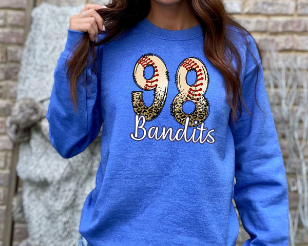 Bandits Baseball Distressed Number Sweatshirt