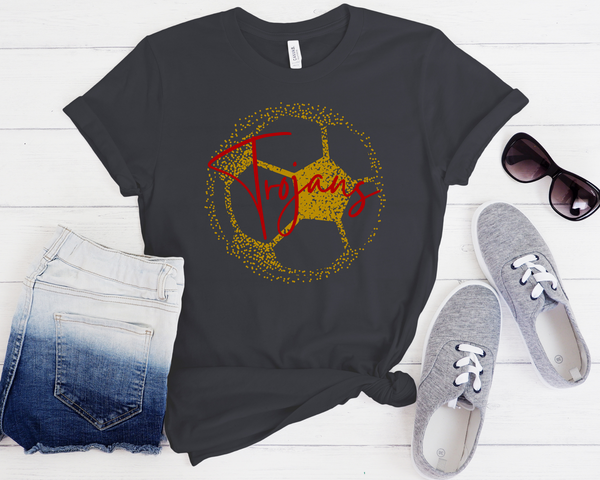 Personalized Faded Soccer Ball Tee