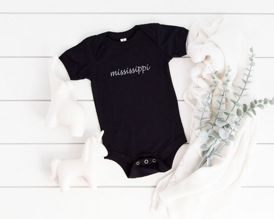 Embroidered Little State Baby Bodysuit