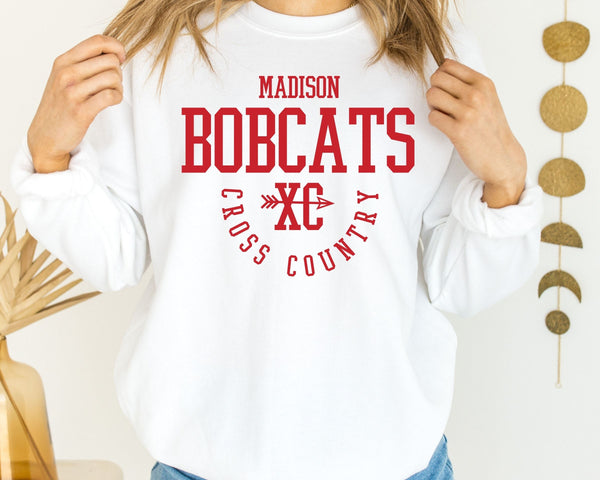 Personalized Mascot Cross Country Sweatshirts