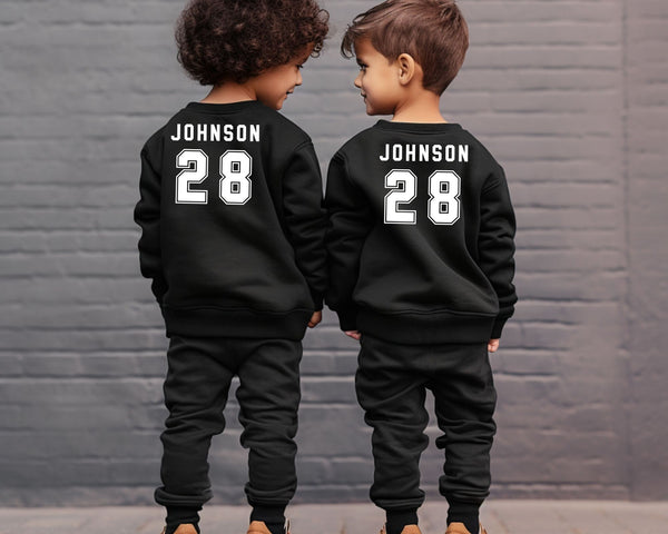 Name and Number Basketball Sweatshirt Youth Size