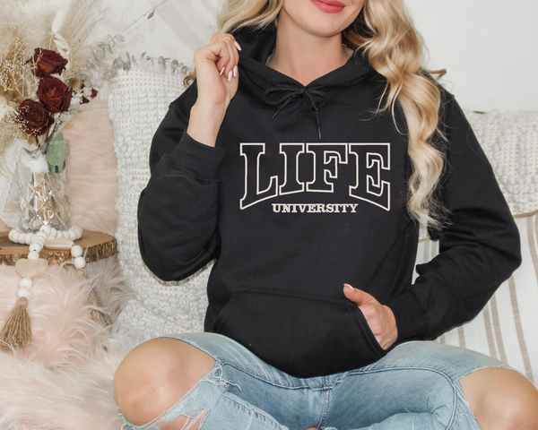 College Fan Embroidered Hoodie