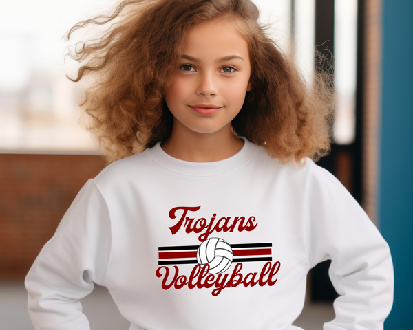 Retro Volleyball Sweatshirt Youth Size