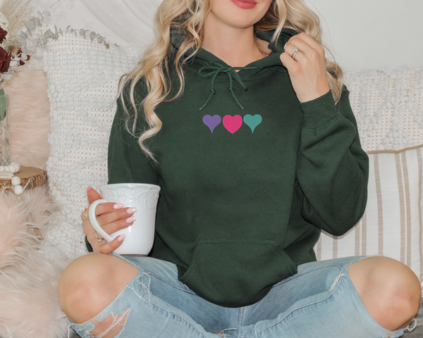 My Heart Embroidered Hoodie