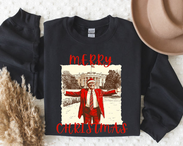 Merry Christmas trump sweatshirt