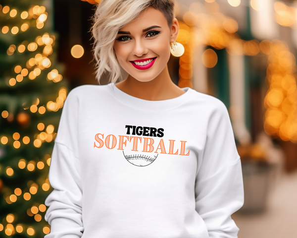 Custom Vintage Softball Sweatshirt