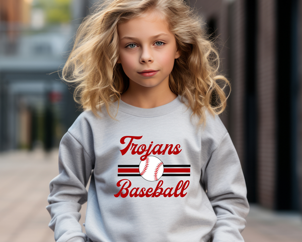 Retro Baseball Sweatshirt Youth Size
