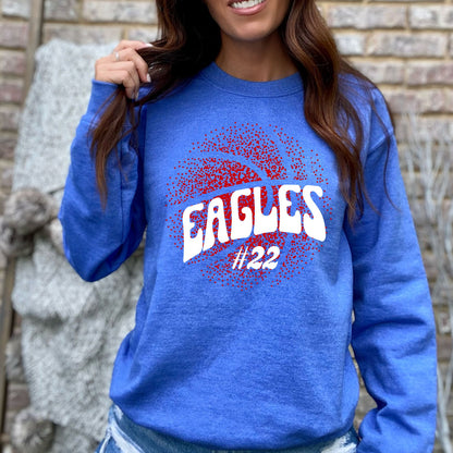 New Font Faded Basketball Sweatshirt