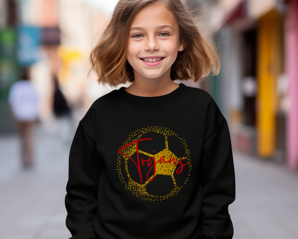 Personalized Faded Soccer Ball Sweatshirt Youth Size