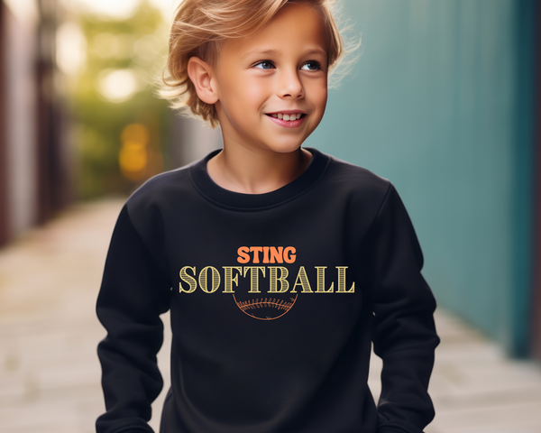 Vintage Softball Sweatshirt Youth Size