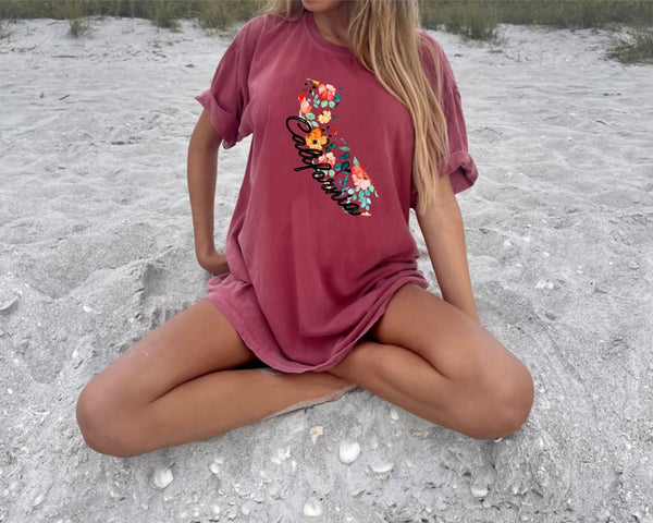 Trendy Floral State Tee