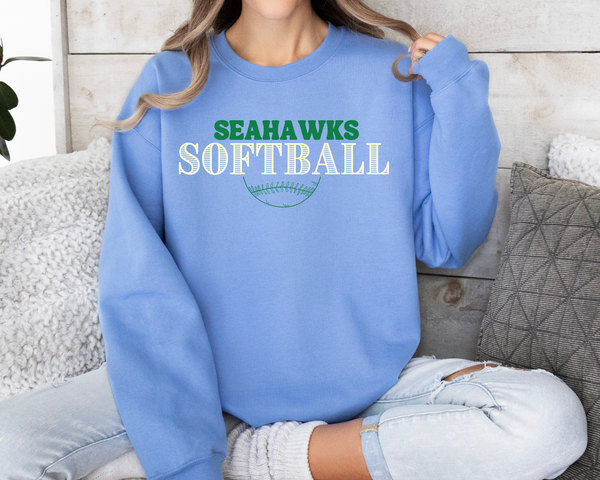 Custom Vintage Softball Sweatshirt