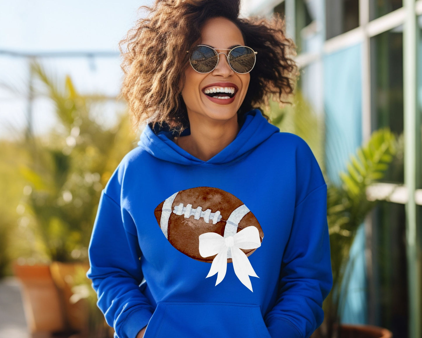 Football Bow Hoodie