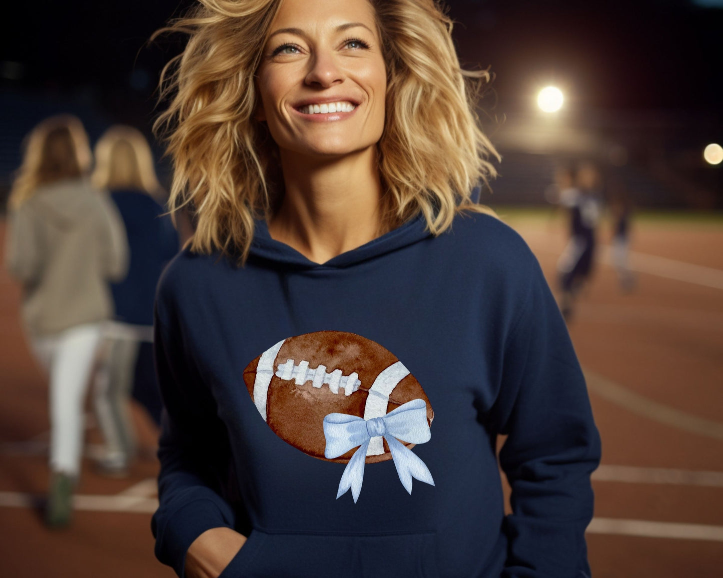 Football Bow Hoodie