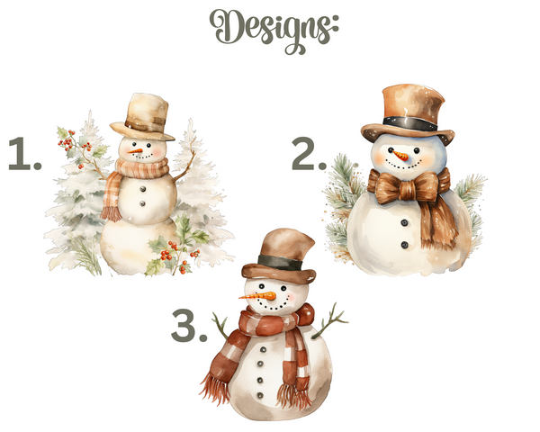 Rustic Snowman Tea Towel