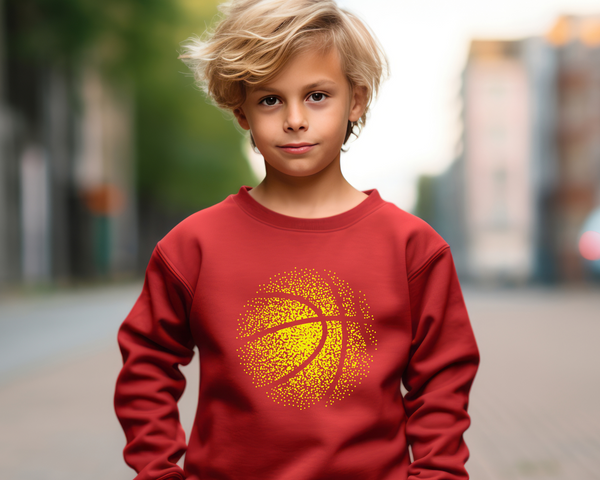 Faded Basketball Sweatshirt Youth Size
