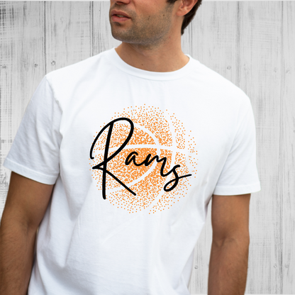 Personalized Faded Basketball Tee