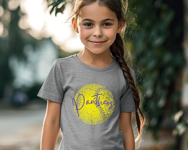 Personalized Faded Softball Tee Youth Size