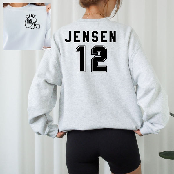 Custom Name and Number Football Sweatshirt