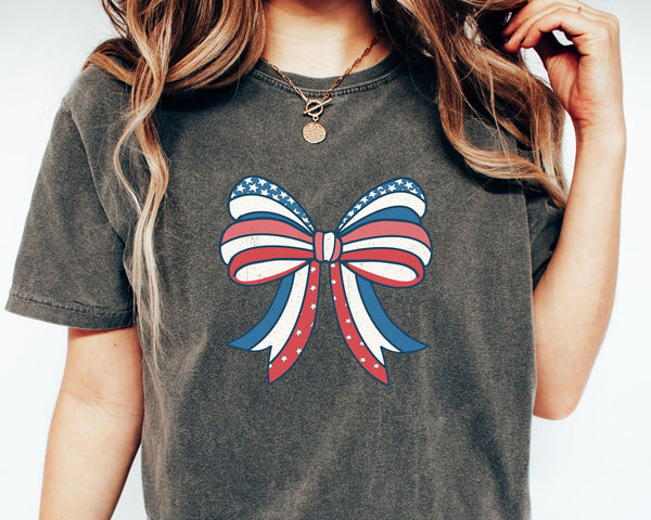 4th of July Bow Tees