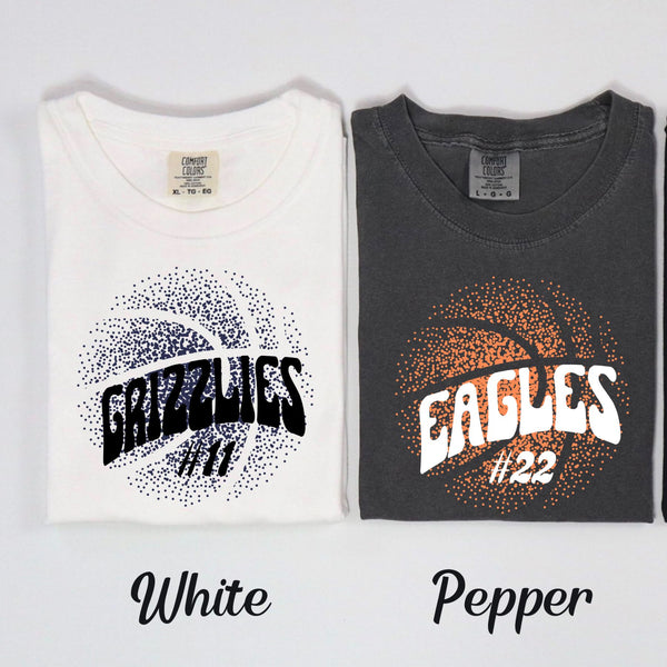 New Font Faded Basketball Tee