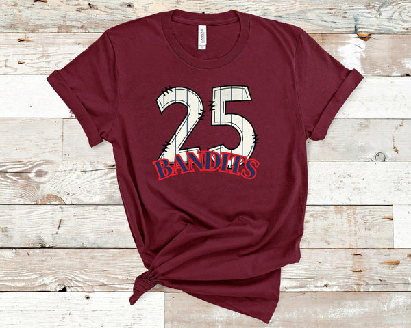 Bandits Baseball Jersey Number Tee
