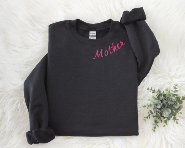 Mom Embroidered Sweatshirt