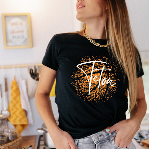 Personalized Faded Basketball Tee