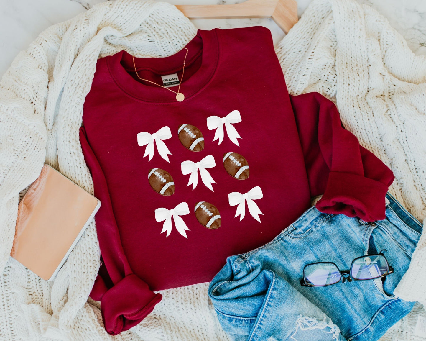 Bows and Footballs Sweatshirt