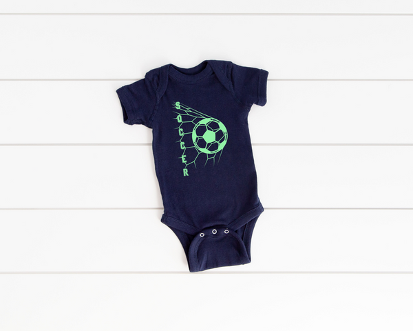 Personalized Soccer Fan Baby Bodysuit