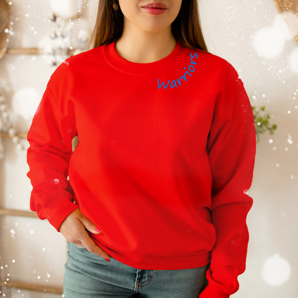 Collar Embroidered Custom Mascot Sweatshirt