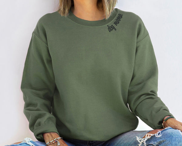 Personalized Dog Mama Embroidered Sweatshirt