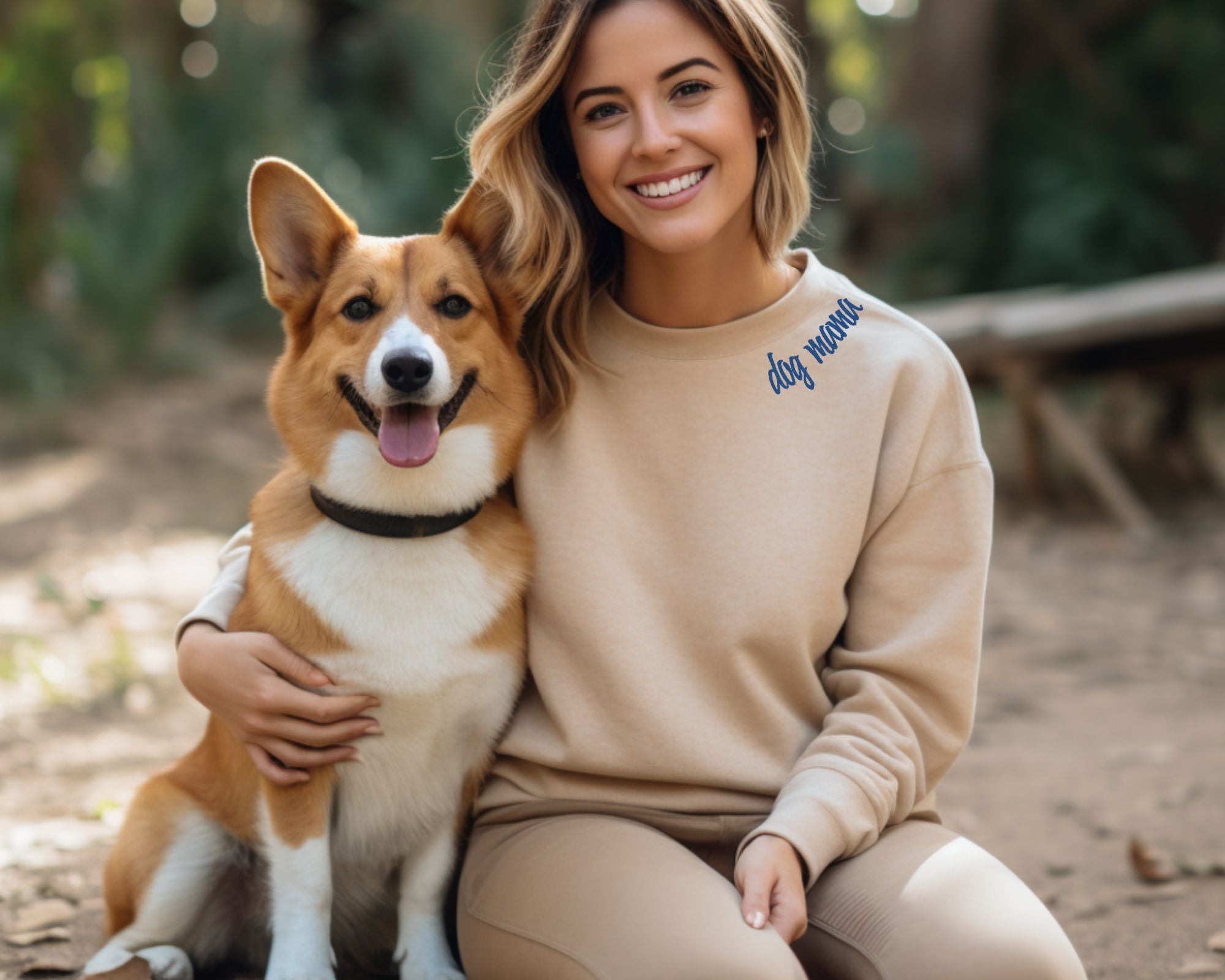 Personalized Dog Mama Embroidered Sweatshirt