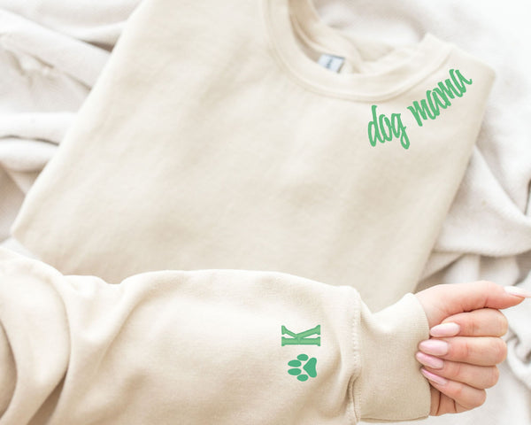 Personalized Dog Mama Embroidered Sweatshirt