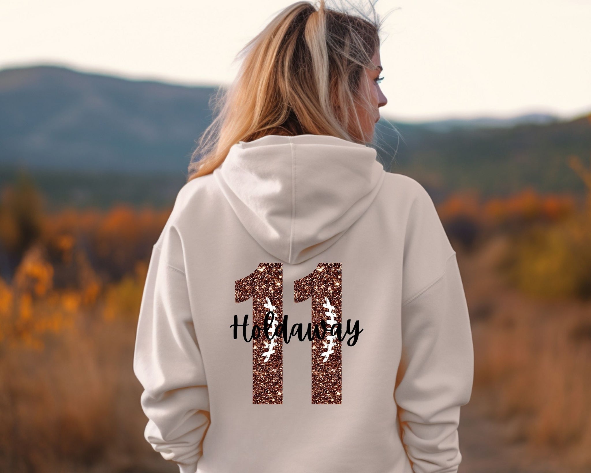 Football Mom Number Hoodie