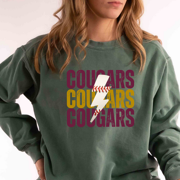 Custom Lightning Baseball Comfort Color Sweatshirt