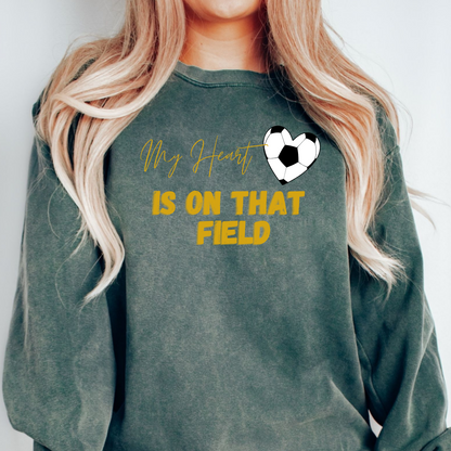 Personalized Soccer Fan Comfort Color Sweatshirt