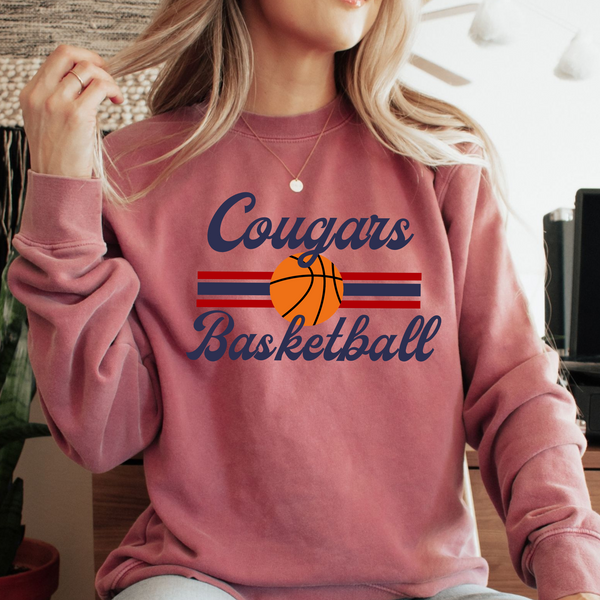 Retro Basketball Comfort Color Sweatshirt